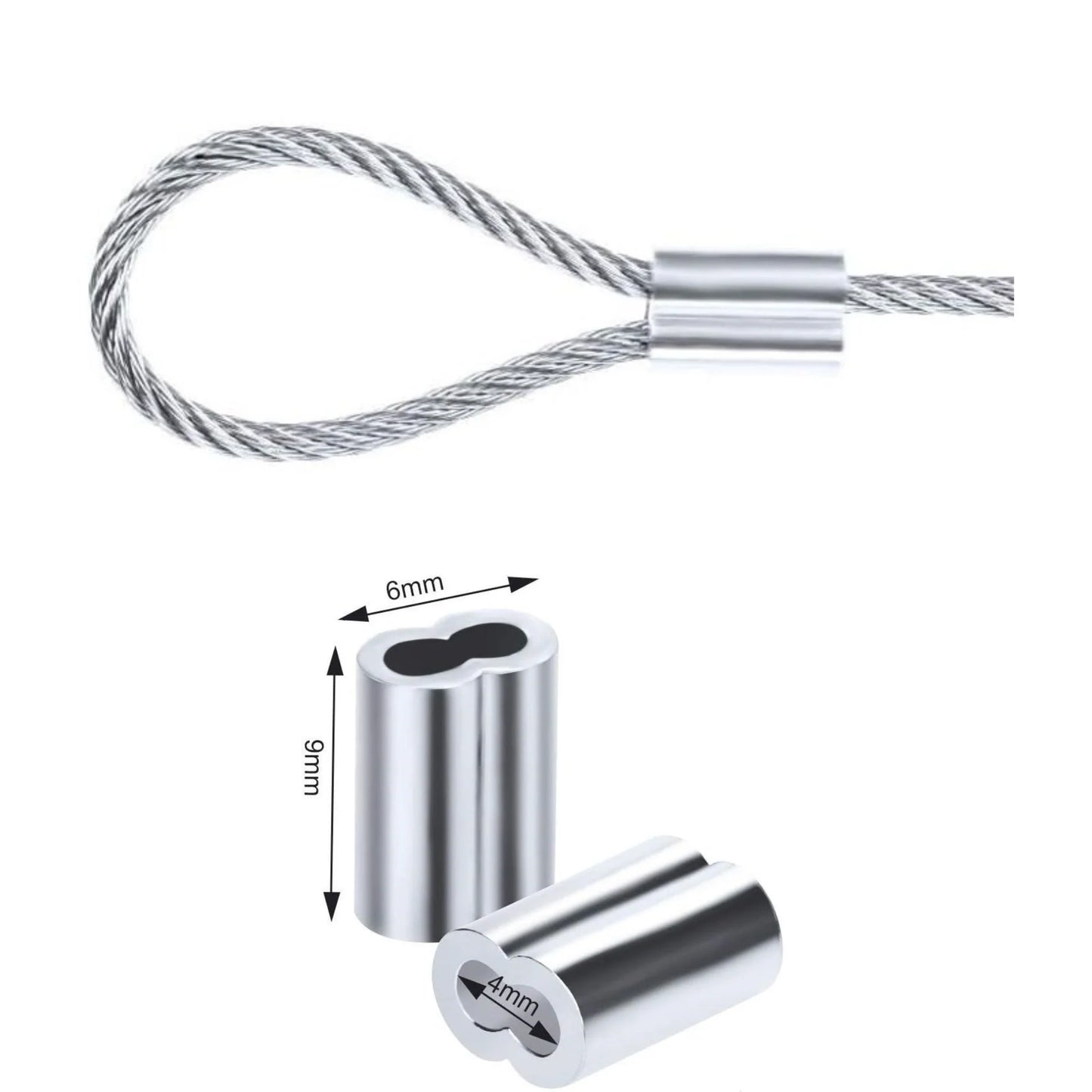 Vinyl Coated Rudder Cable with Crimping Sleeves