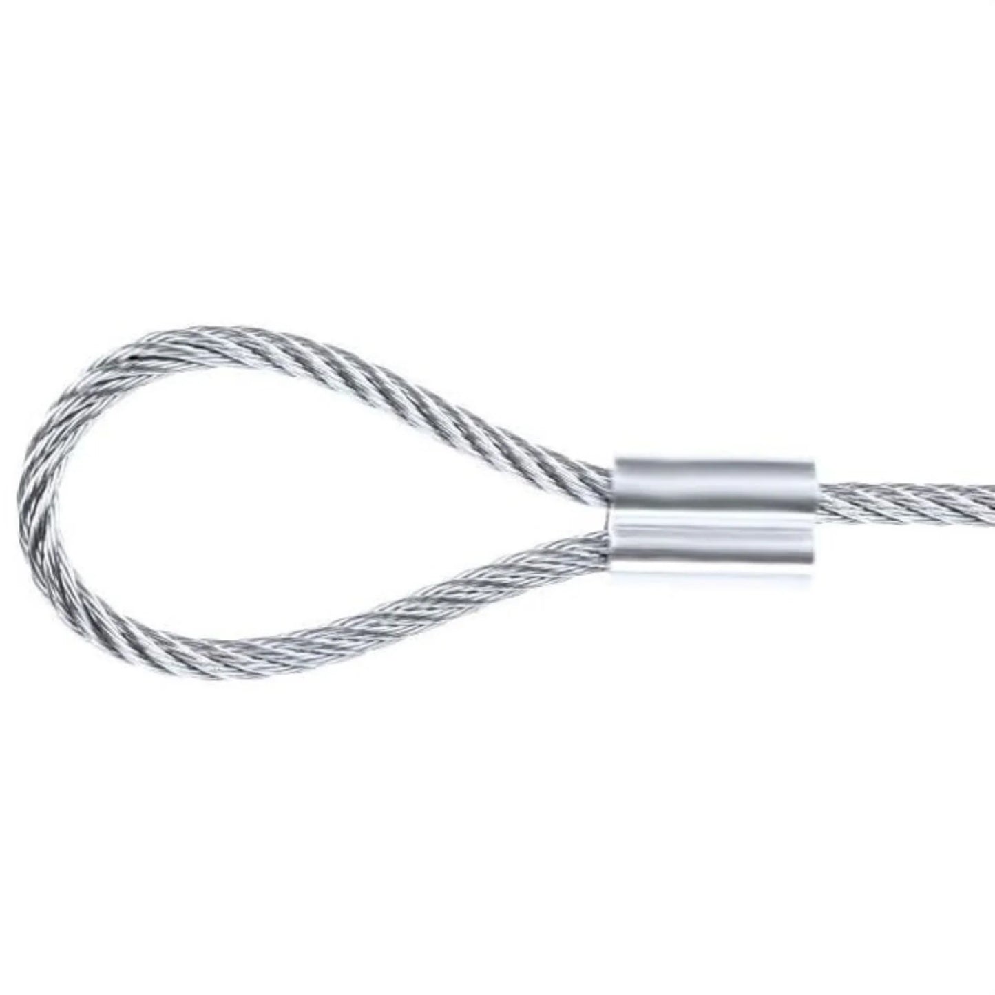 Vinyl Coated Rudder Cable with Crimping Sleeves